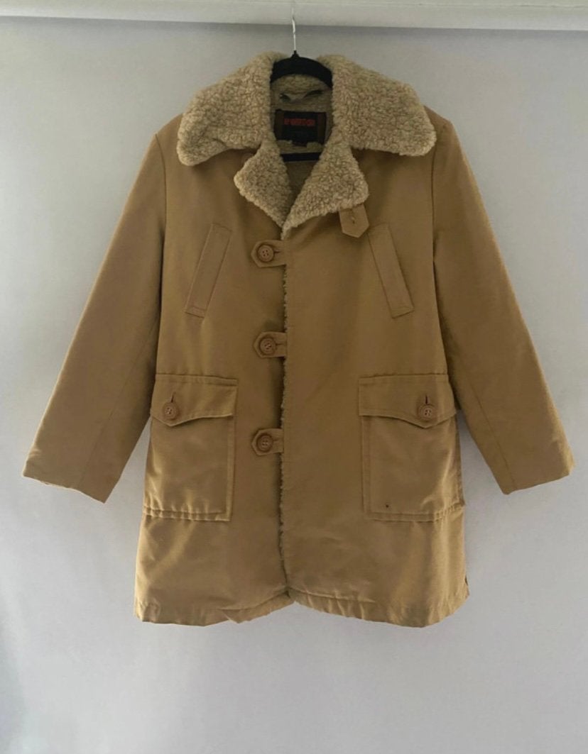 McGregor shearling winterjas – beige – maat L, Kleding | Heren, Jassen | Winter, Ophalen of Verzenden, Zo goed als nieuw, Maat 52/54 (L)