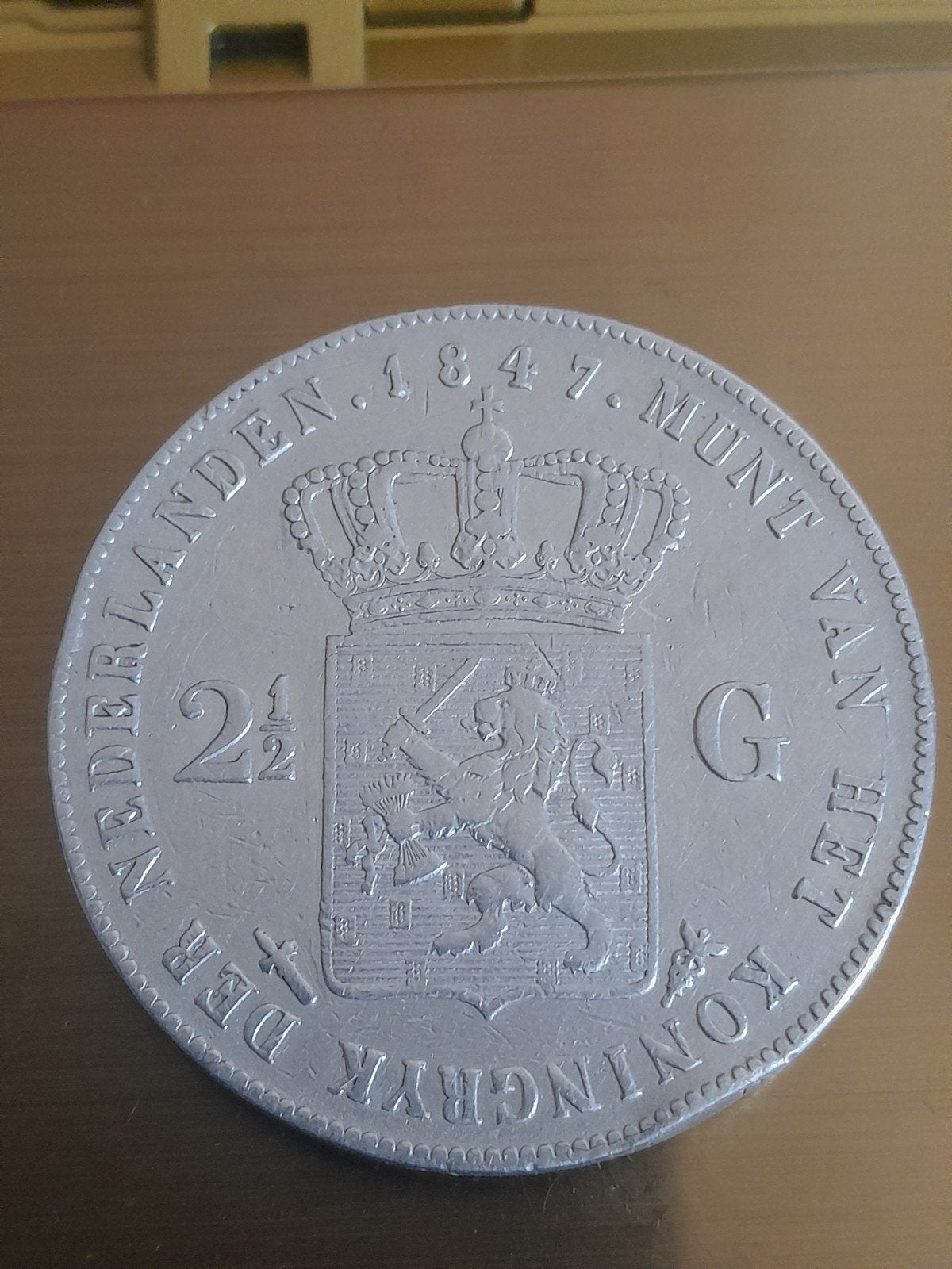 Zilveren 2½ Gulden Koning Willem II 1847, Postzegels en Munten, Munten | Nederland, Ophalen of Verzenden