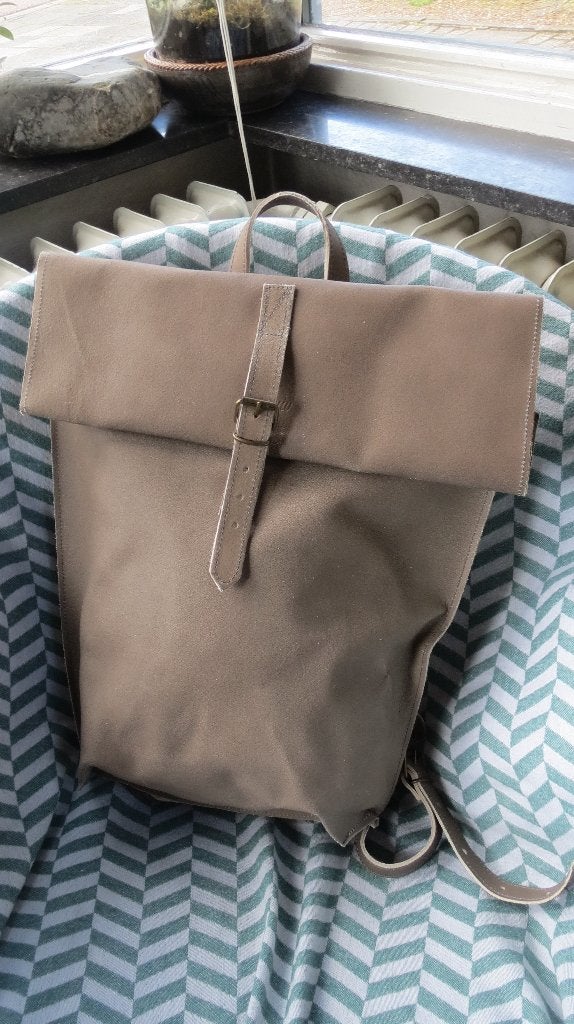 Laauw Tribunal tas grey, leren rugtas, rugzak, nieuw, Verzenden, 25 tot 40 cm, Nieuw, Overige merken