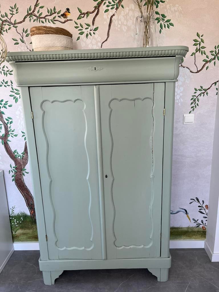 Oud meidenkastje - groen, Antiek en Kunst, Ophalen