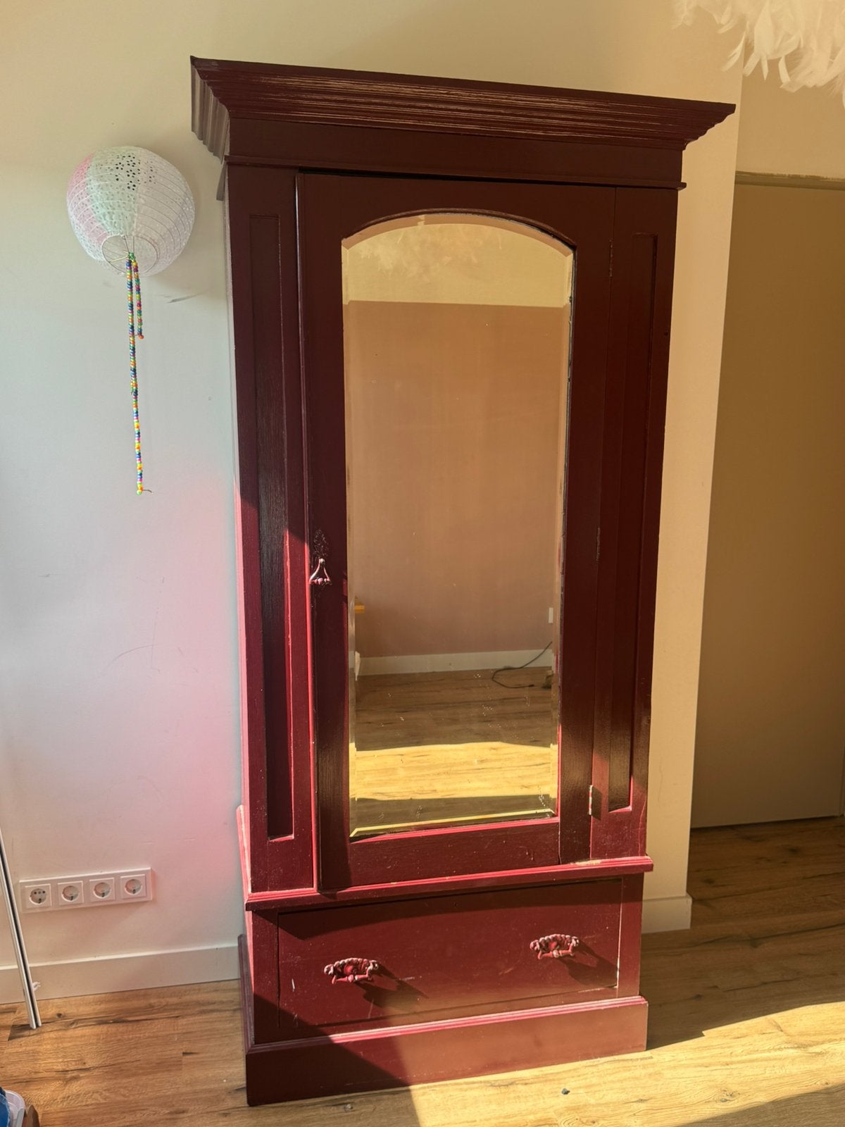 Brocante kleding kast, Huis en Inrichting, Ophalen, Zo goed als nieuw, 50 tot 75 cm, 150 tot 200 cm