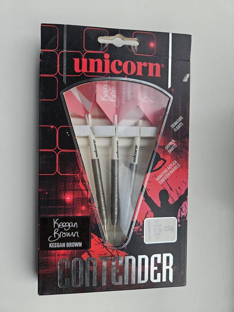 Unicorn Keegan Brown Contender Darts 22g, Sport en Fitness, Darts, Ophalen of Verzenden, Nieuw, Pijlen