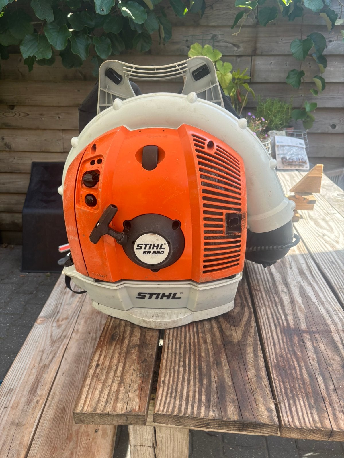 Stihl br550 4 mix bladblazer 7/2018, Tuin en Terras, Ophalen, Zo goed als nieuw