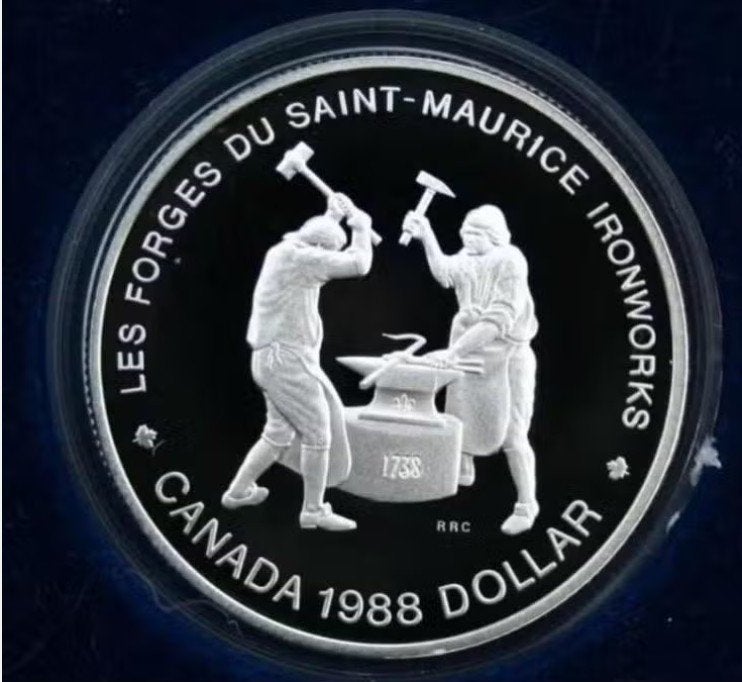 Canada - Proof Silver Dollar 1988 - Saint- Maurice Ironworks, Verzenden, Noord-Amerika, Losse munt, Zilver