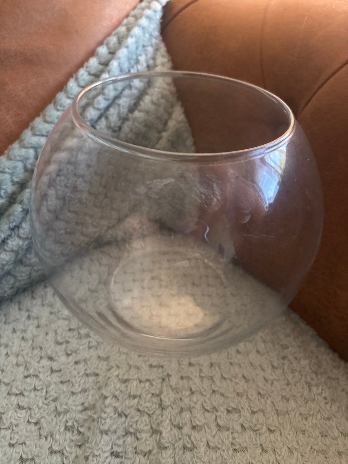 Glazen vaas/vissenkom, Ophalen, Zo goed als nieuw, Transparant, Glas