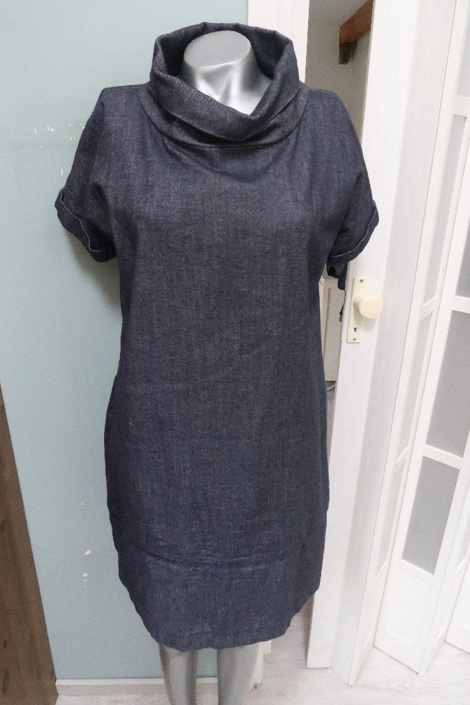 Sylver mooie chique jurk blauwgrijs mt 38, Kleding | Dames, Maat 38/40 (M), Sylver, Zwart, Ophalen of Verzenden