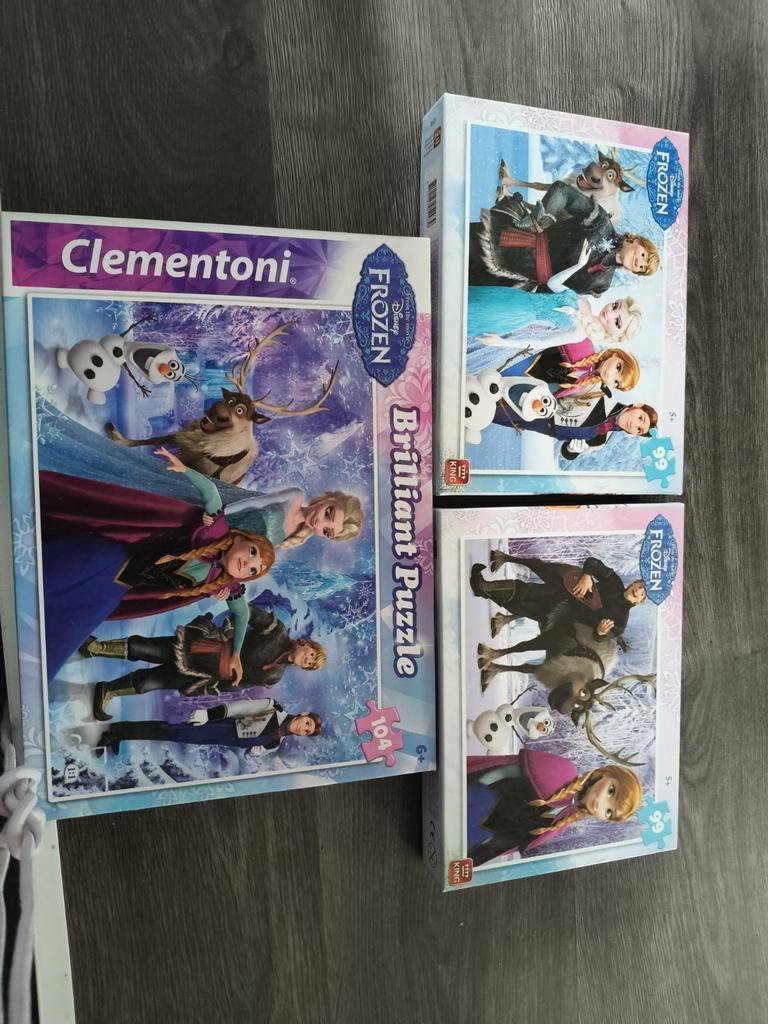 Disney Frozen Puzzels Clementoni en Toy King (3 stuks), Ophalen of Verzenden, Zo goed als nieuw