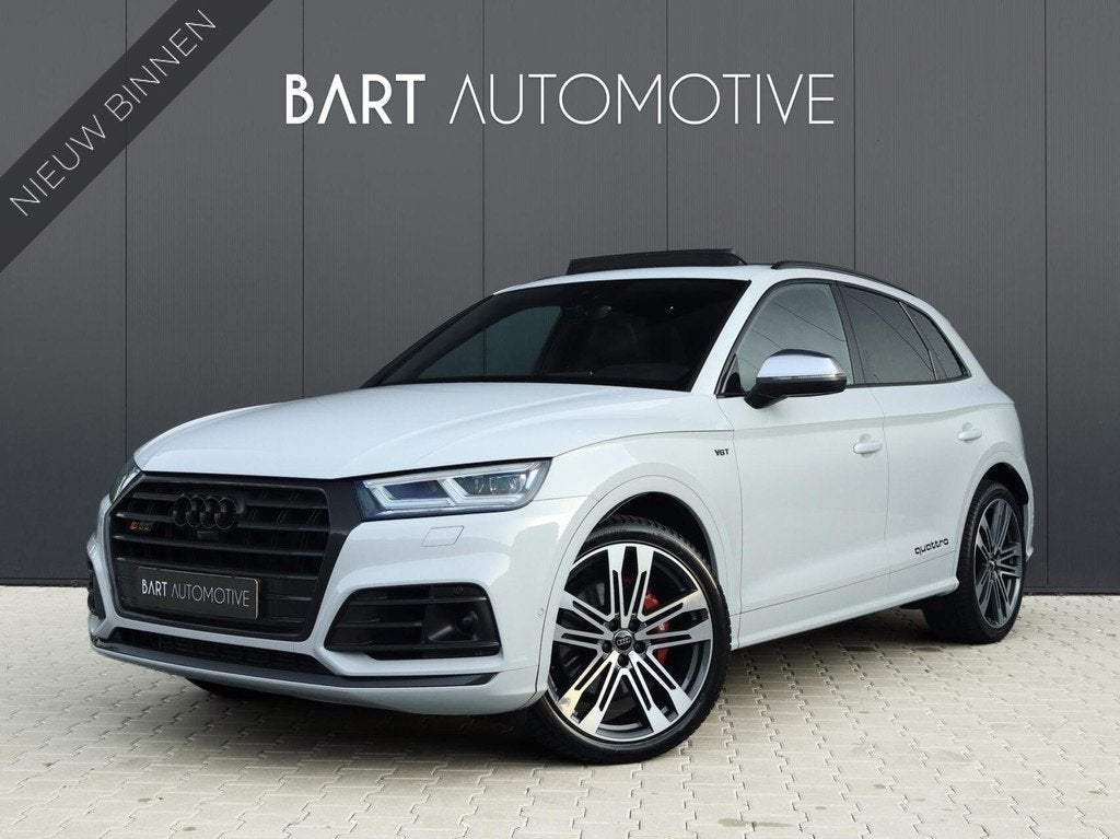 Audi SQ5 3.0 TFSI Quattro S-Line|B&O|Pano|RS stoelen|Trekhaa, Auto's, Audi, Automaat, Gebruikt, 2995 cc, Wit