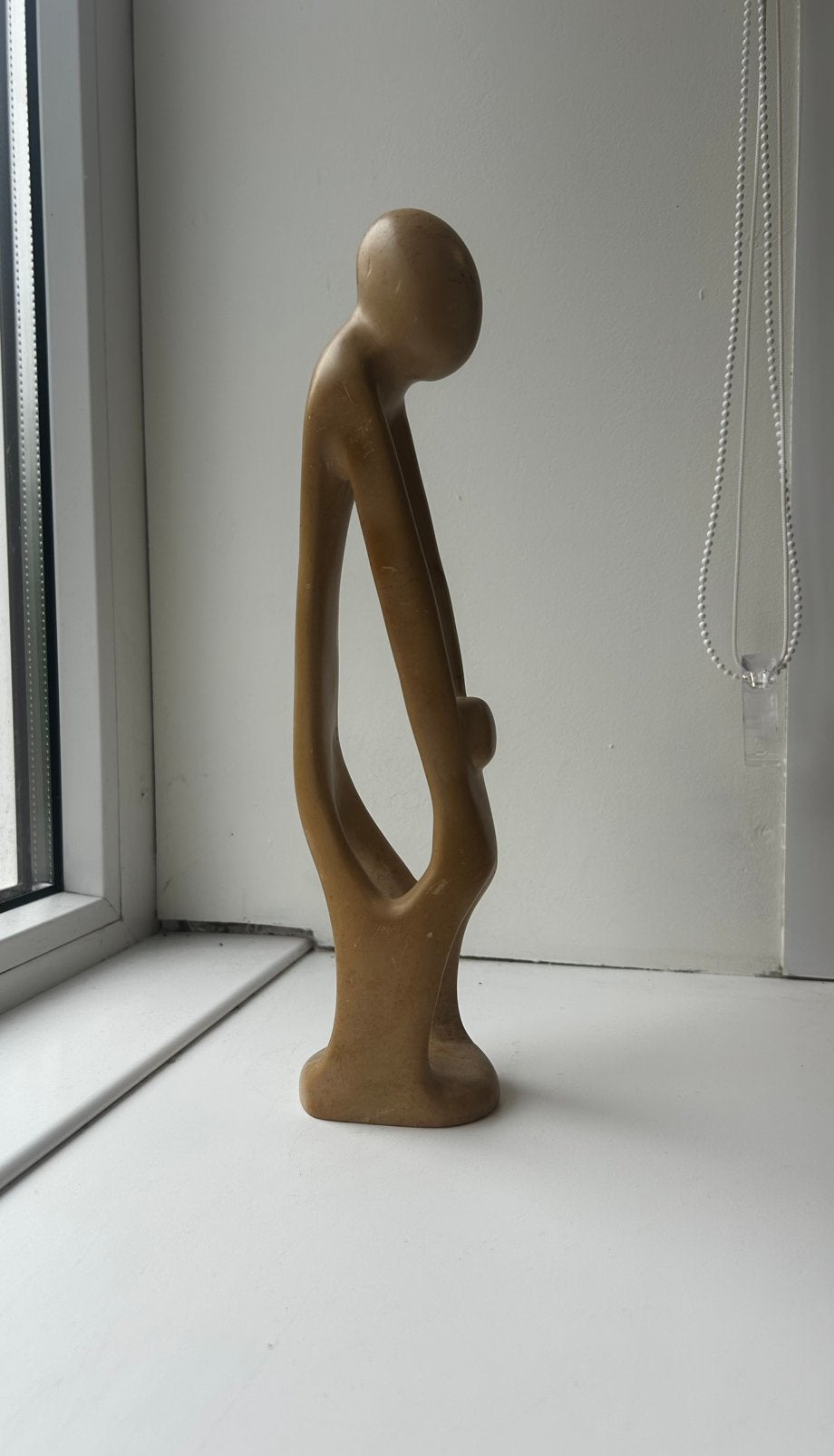 Handgesneden zeepsteen beeld uit Kenia (30cm), Ophalen