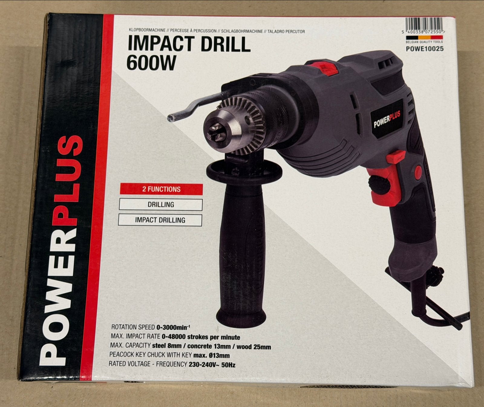 Nieuwe Powerplus POWE10025 Klopboormachine 600W, Boormachine, 600 watt of meer, Nieuw, Ophalen of Verzenden