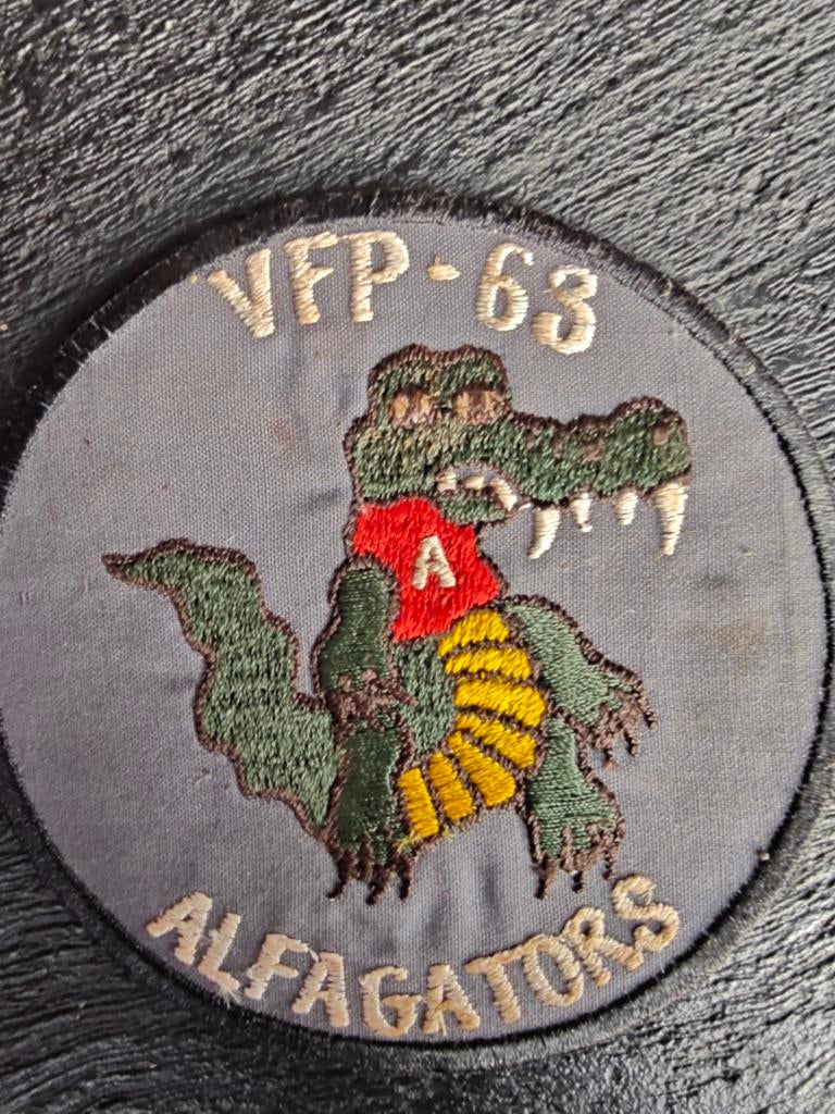 Patch , USN VFP-63 , DET ALPHA Patch , ALPHA GATORS VIETNAM, Ophalen of Verzenden, Landmacht, Amerika, Embleem of Badge