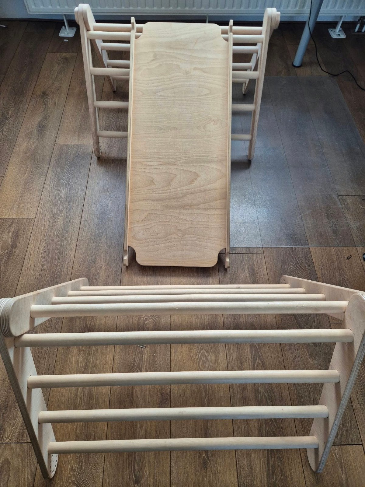 Houten Klimrek en Glijbaan Set - Eco Activity Toys, Ophalen, Zo goed als nieuw, Klimwand