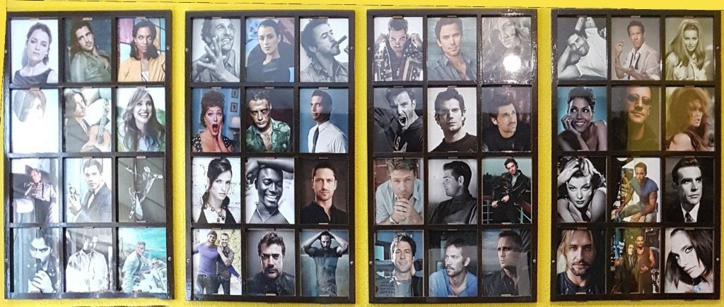 Vier foto frames voor elk 12 foto's, Ophalen, Gebruikt, Hout, Wissellijst