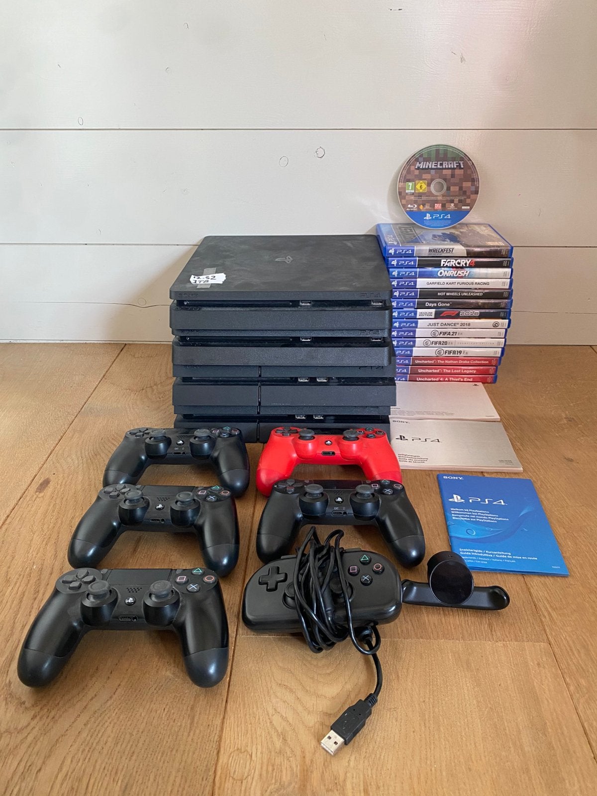 Playstation 4 Bundel | lees beschrijving!, Ophalen of Verzenden, Zo goed als nieuw, Met 3 controllers of meer, Met games