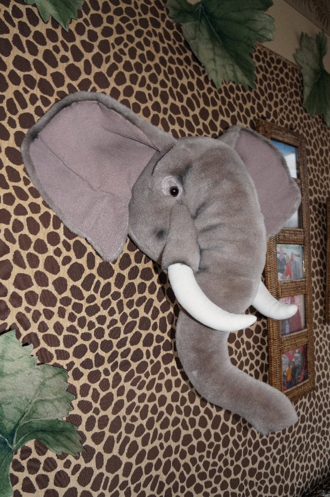Pluche dierenkop Olifant Bibi Wanddecoratie wild & soft, Ophalen of Verzenden, Zo goed als nieuw, Wanddecoratie