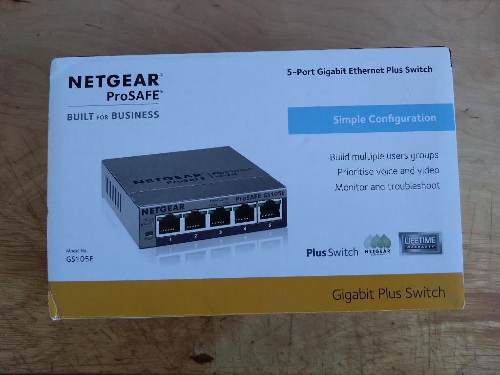 Netgear switch, Ophalen, Zo goed als nieuw