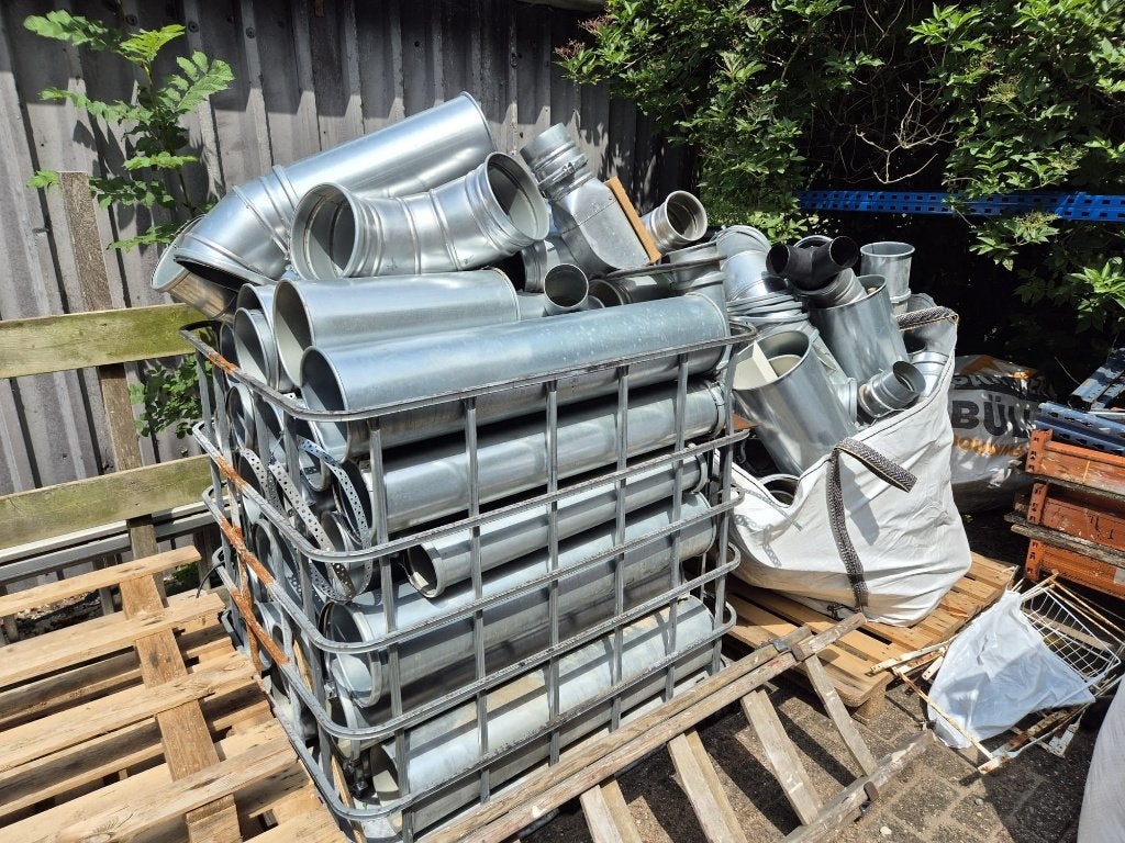 Diverse buizen en koppelstukken stofafzuiging houtbewerking, Doe-het-zelf en Verbouw, Ventilatie en Afzuiging, Ophalen, Gebruikt