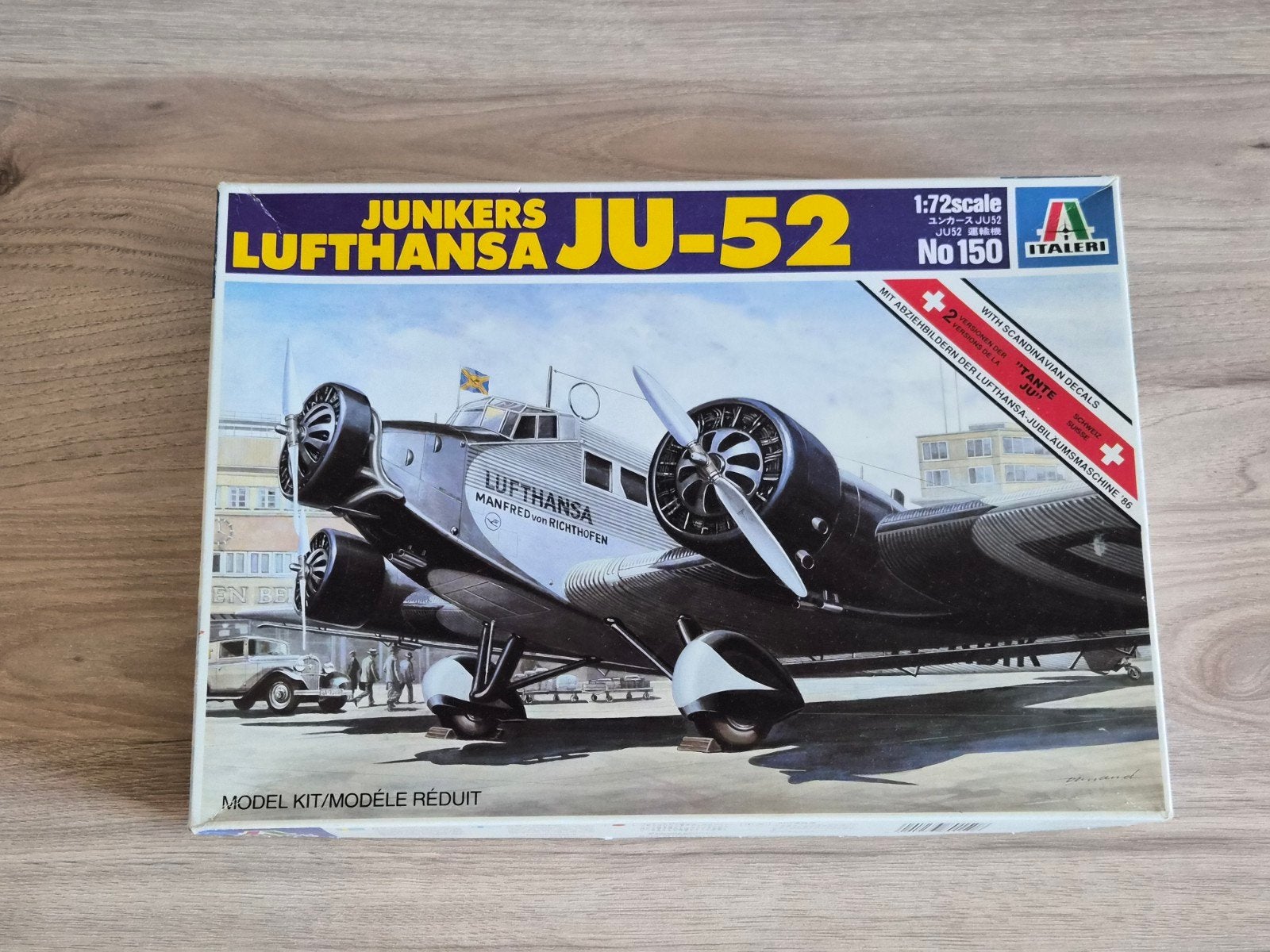 Italeri Junkers Lufthansa JU-52 schaal 1:72 modelbouw, 1:72 tot 1:144, Italeri, Nieuw, Ophalen of Verzenden
