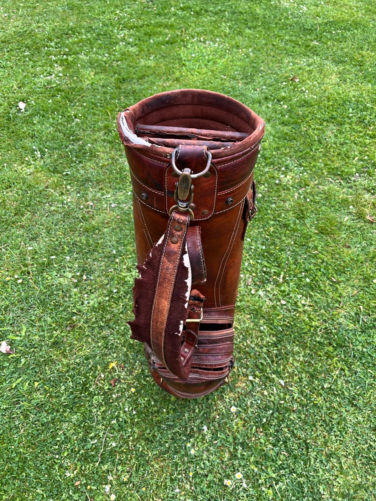 Mooie leren vintage golftas, Ophalen, Gebruikt, Tas, Overige merken