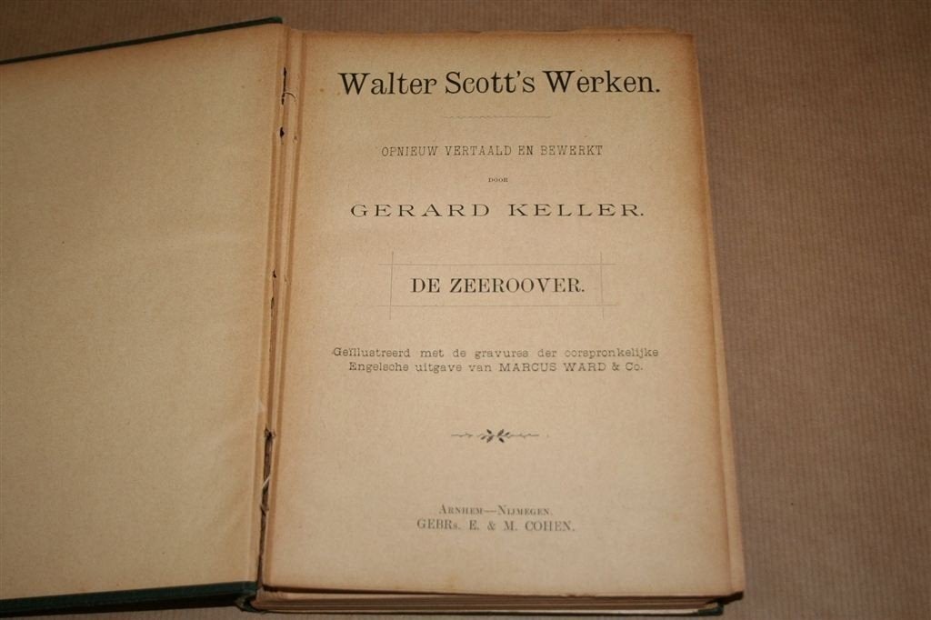 Walter Scott. De zeeroover. 1896., Antiek en Kunst, Antiek | Boeken en Bijbels, Ophalen of Verzenden