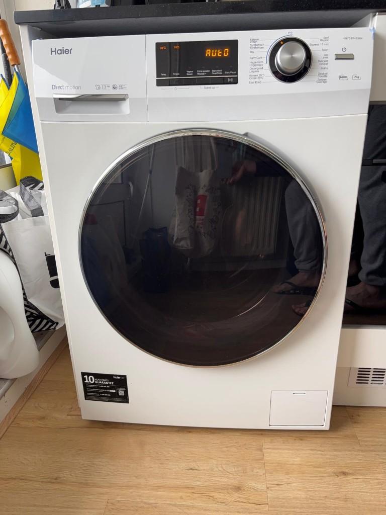 Haier wasmachine, Ophalen, 1200 tot 1600 toeren, Gebruikt, Energieklasse A of zuiniger