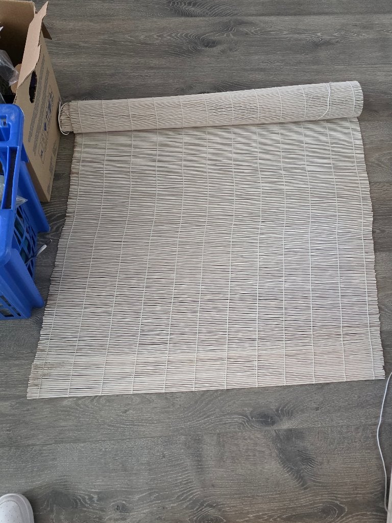 Bamboe rol raamdecoratie, Ophalen, Gebruikt, Beige