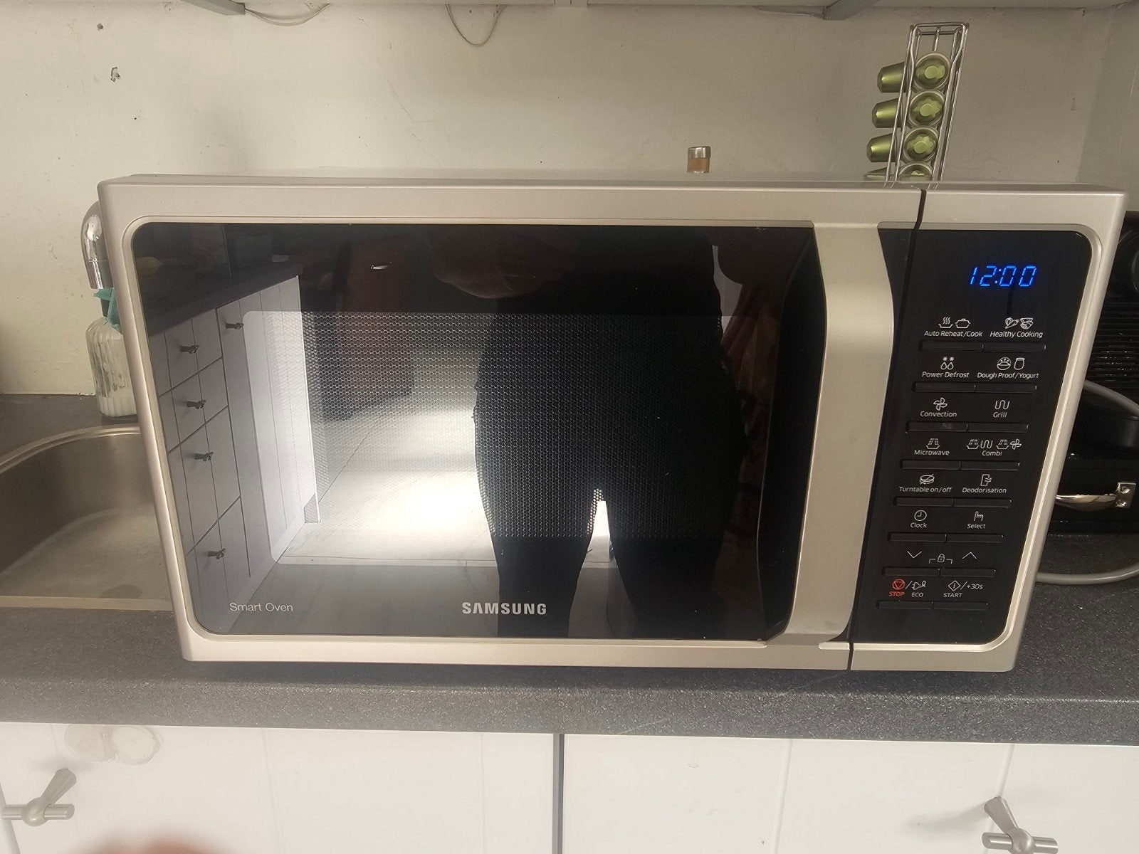 Samsung Smart Oven Combimagnetron - Zilver, Ophalen, Combimagnetron, Gebruikt, Hete lucht