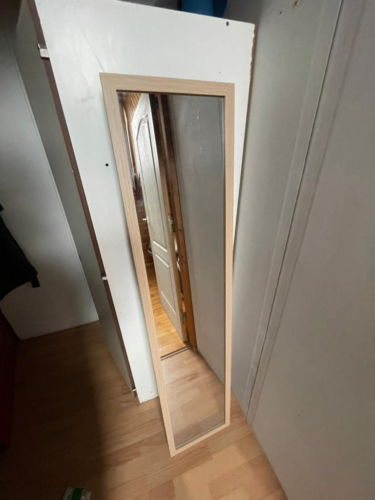 Xenos passpiegel met standaard - 155x35x51 cm, Huis en Inrichting, Woonaccessoires | Spiegels, Ophalen, Minder dan 50 cm, Gebruikt