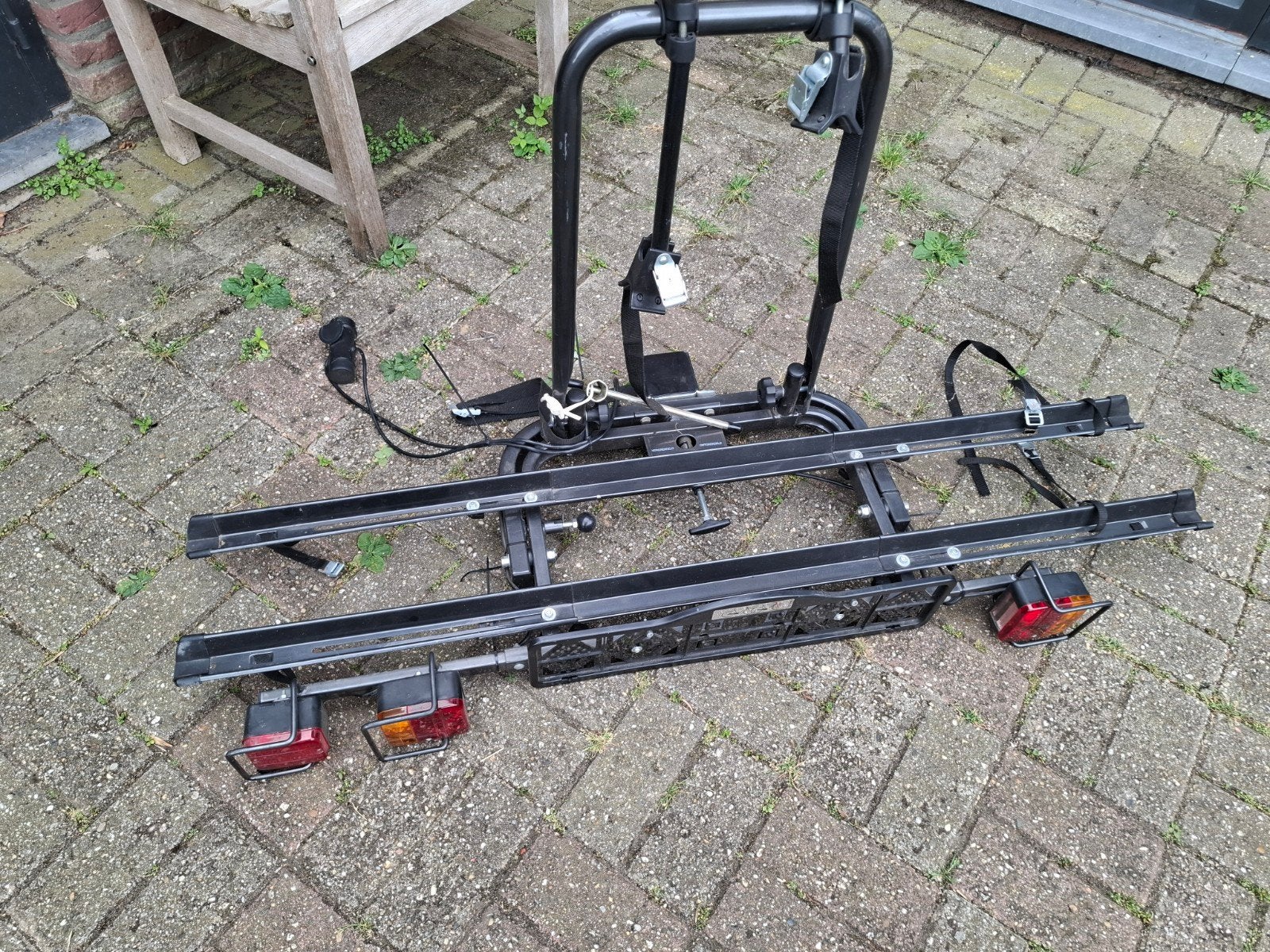 Gebruikte trekhaakdrager voor 2 fietsen, Ophalen of Verzenden, 2 fietsen, Gebruikt, Trekhaakdrager