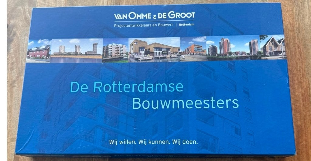 ️ De Rotterdamse Bouwmeesters – uniek bordspel, Hobby en Vrije tijd, Gezelschapsspellen | Bordspellen, Een of twee spelers, Ophalen of Verzenden