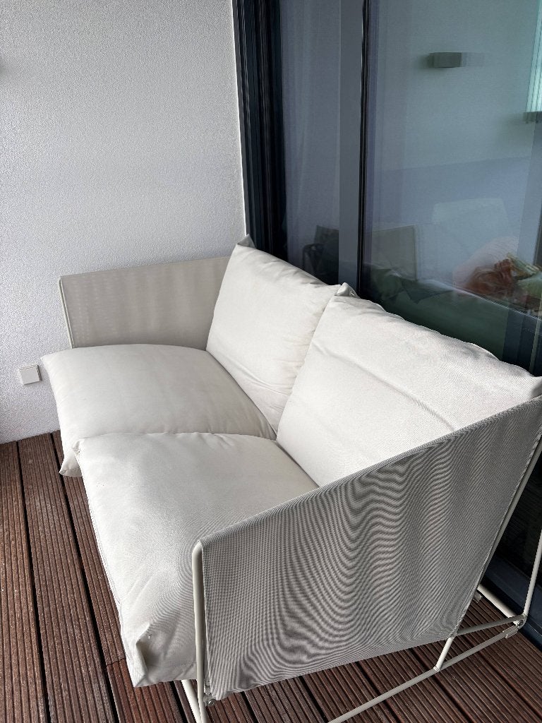 IKEA HAVSTEN 2-zitsbank, buiten, Tuin en Terras, Tuinbanken, Ophalen, Zo goed als nieuw, Metaal