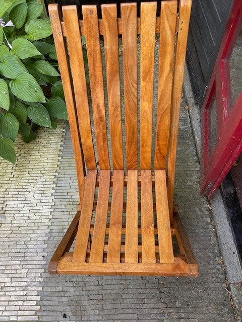 inklapbare tuinstoelen, Huis en Inrichting, Stoelen, Ophalen, Tuinstoel, Bruin, Zo goed als nieuw