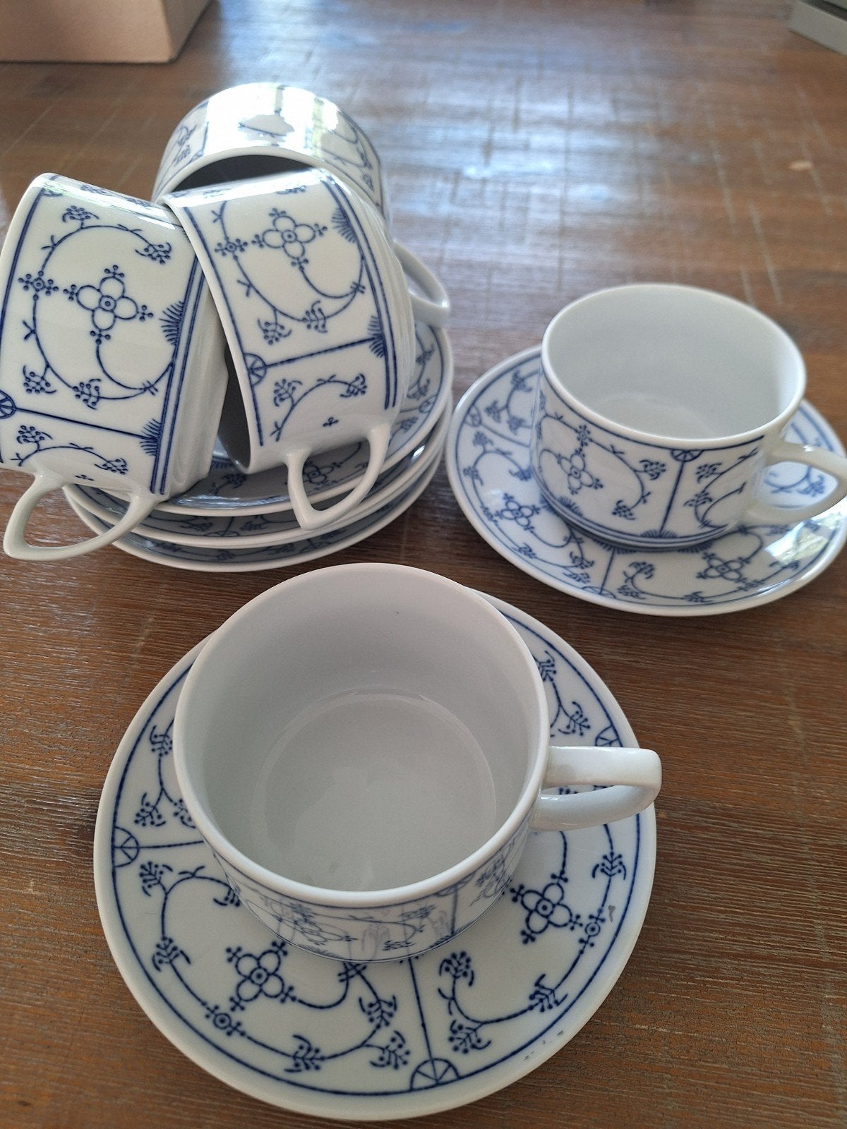 Jäger Eisenberg Original Blau Saks Koffiekopjes (6 stuks), Antiek en Kunst, Ophalen
