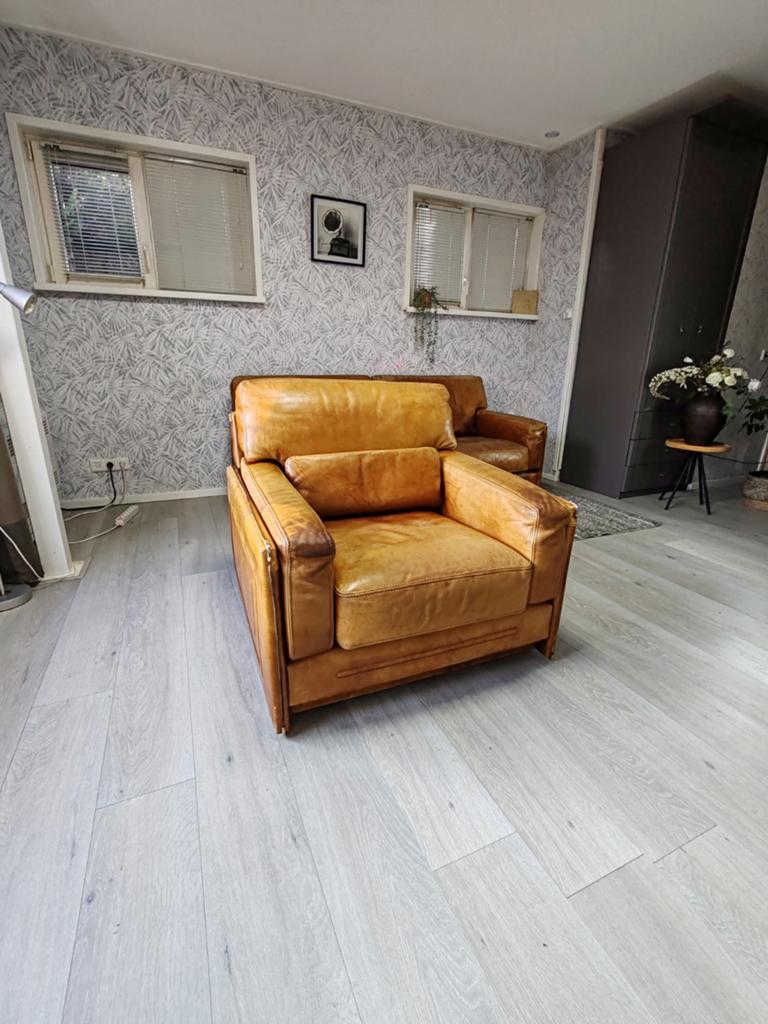 Baxter Arcon buffel Leren Fauteuil  Milisich*, Huis en Inrichting, Fauteuils, Gebruikt, Modern, Vintage, Onbekend, Ophalen of Verzenden