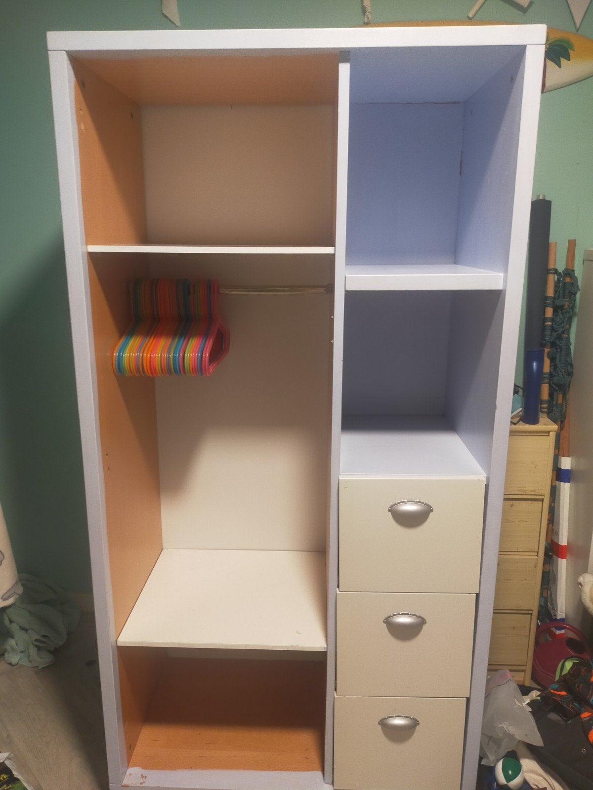 kledingkast met hangers, Ophalen, Gebruikt, Eenpersoons, Kind