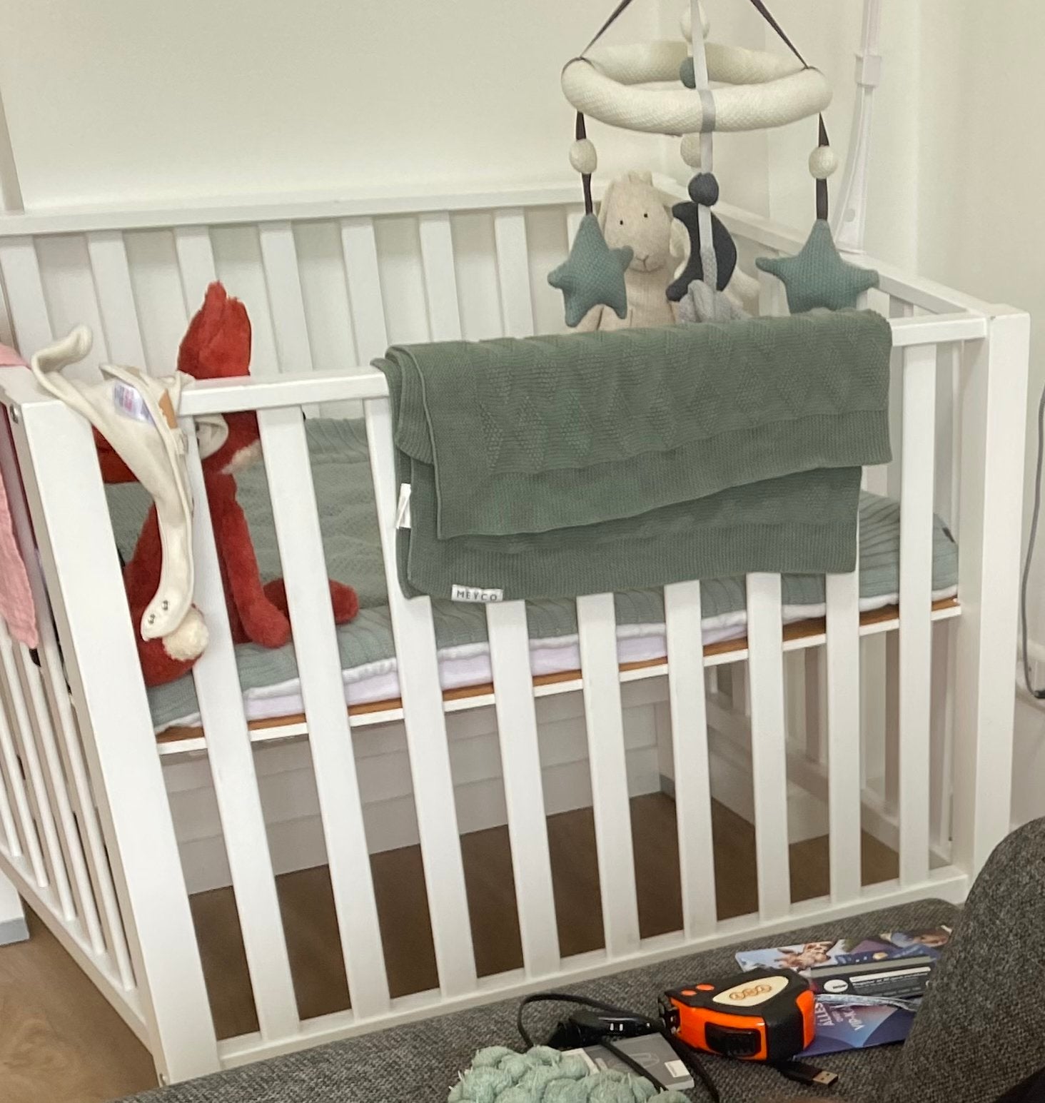 Bopita box - Wit, verstelbaar - incl matras en boxkleed, Kinderen en Baby's, Boxen, Ophalen, Gebruikt, Rechthoekig, In hoogte verstelbaar