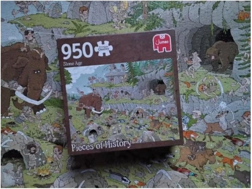 Jumbo puzzel Pieces of history 'stone age', Ophalen, 500 t/m 1500 stukjes, Zo goed als nieuw, Legpuzzel