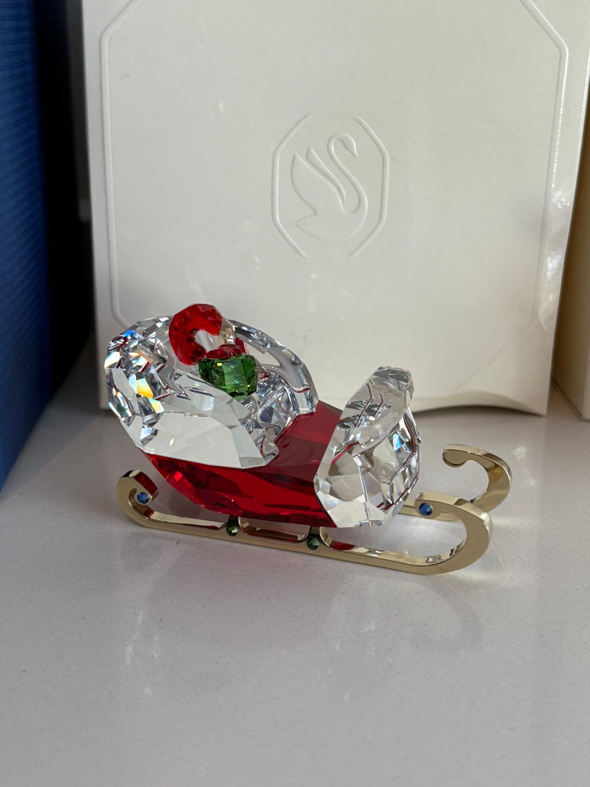 Swarovski arreslee van de kerstman, Ophalen of Verzenden, Zo goed als nieuw, Figuurtje