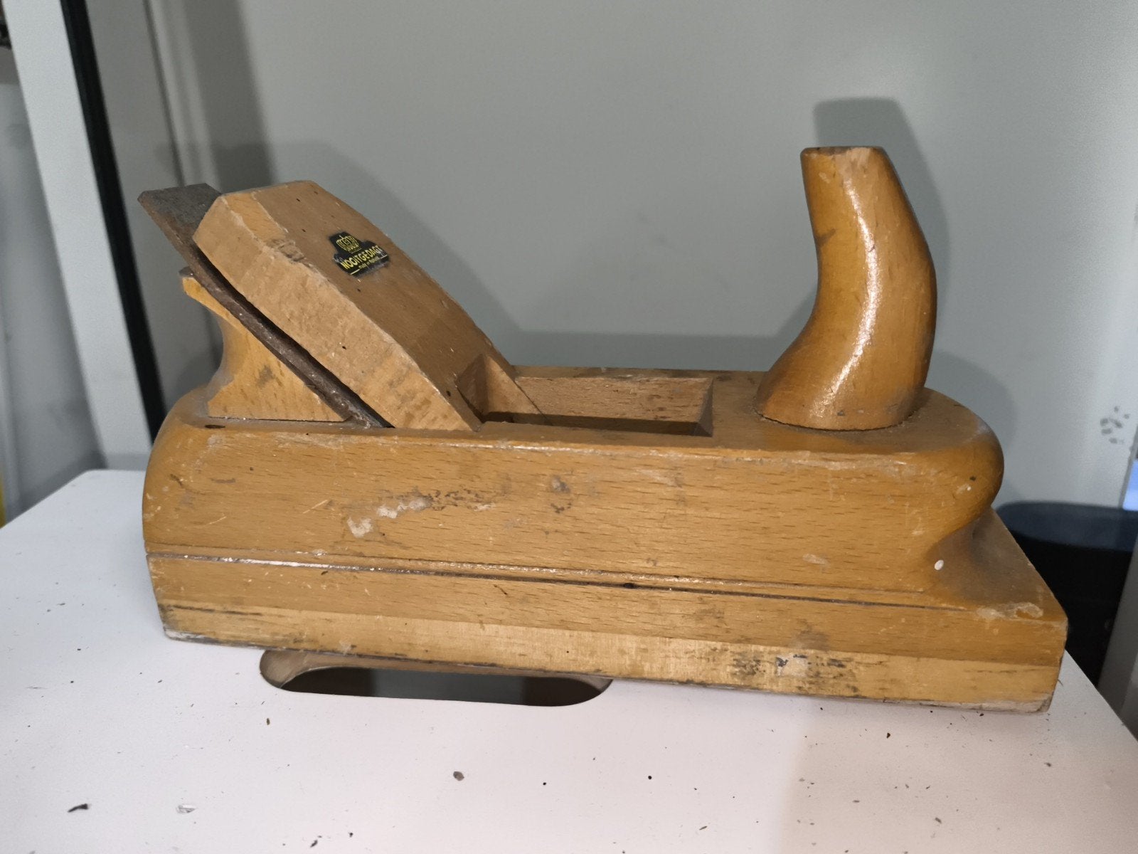 Nooitgedagt schaaf - Vintage houten handschaaf, Ophalen of Verzenden, Gebruikt, Overige typen, Nooitgedacht