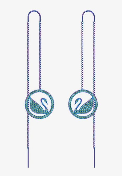 Swarovski Kristallen oorbellen oorhangers blauw zwaan, Verzamelen, Ophalen of Verzenden, Nieuw, Sieraad of Horloge