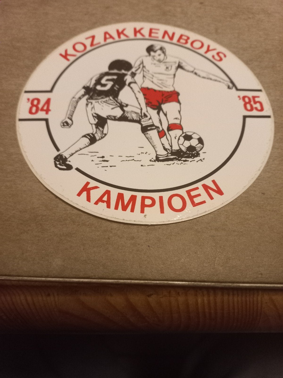 Kozakken Boys Kampioen '84-'85 Sticker, Verzamelen, Stickers, Ophalen of Verzenden