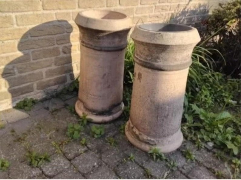 2 originele engelse schoorstenen (chimney), Ophalen, Zo goed als nieuw