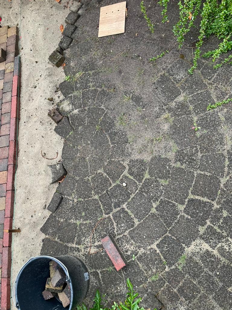 GRATIS Betonklinkers (verschillende maten), Tuin en Terras, Ophalen, Gebruikt, Beton, Klinkers