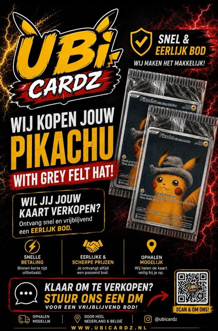 Opzoek naar Pikachu with Grey Felt Hat (SVP 085), Ophalen of Verzenden