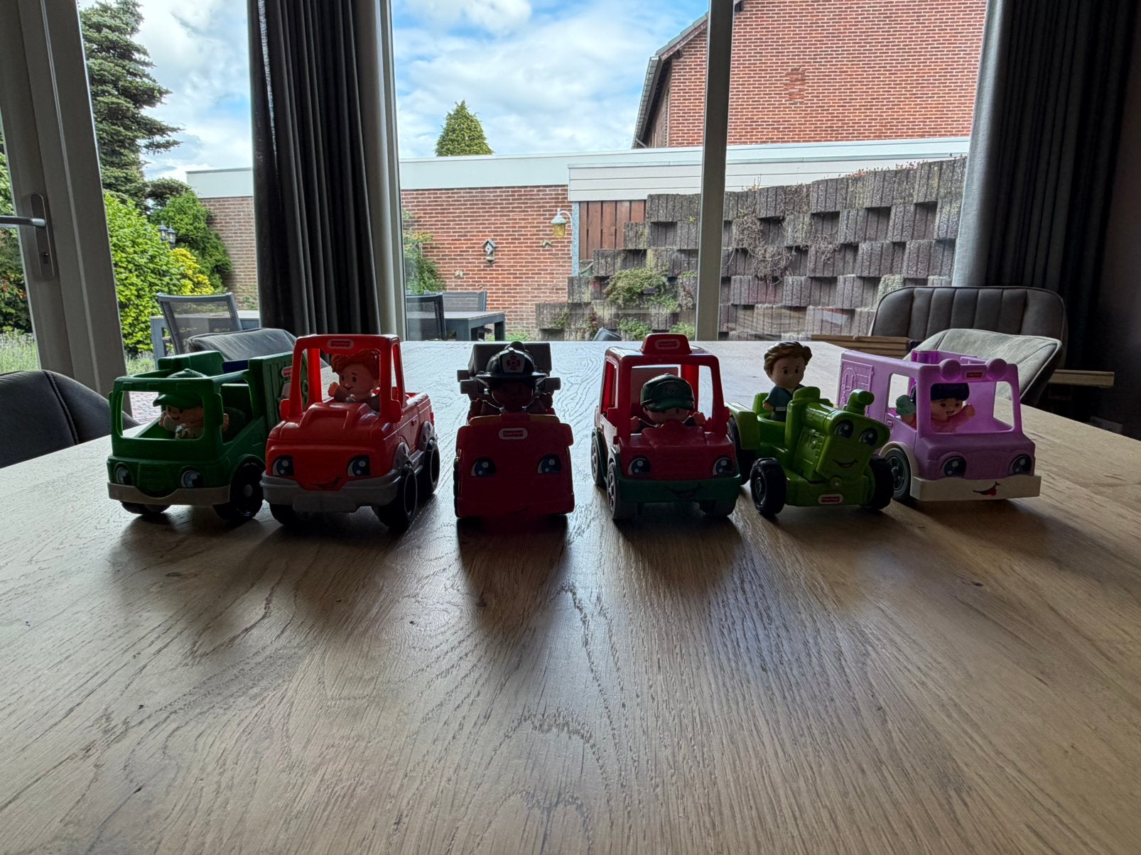 6 Little People voertuigen met poppetjes, Kinderen en Baby's, Ophalen, Gebruikt