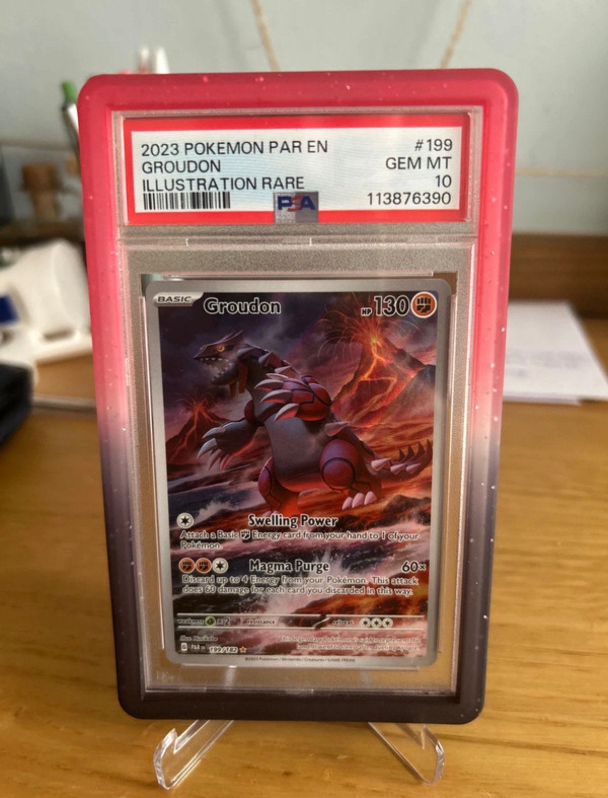 Groudon #199 PSA 10 - Paradox Rift, Ophalen of Verzenden, Nieuw, Losse kaart