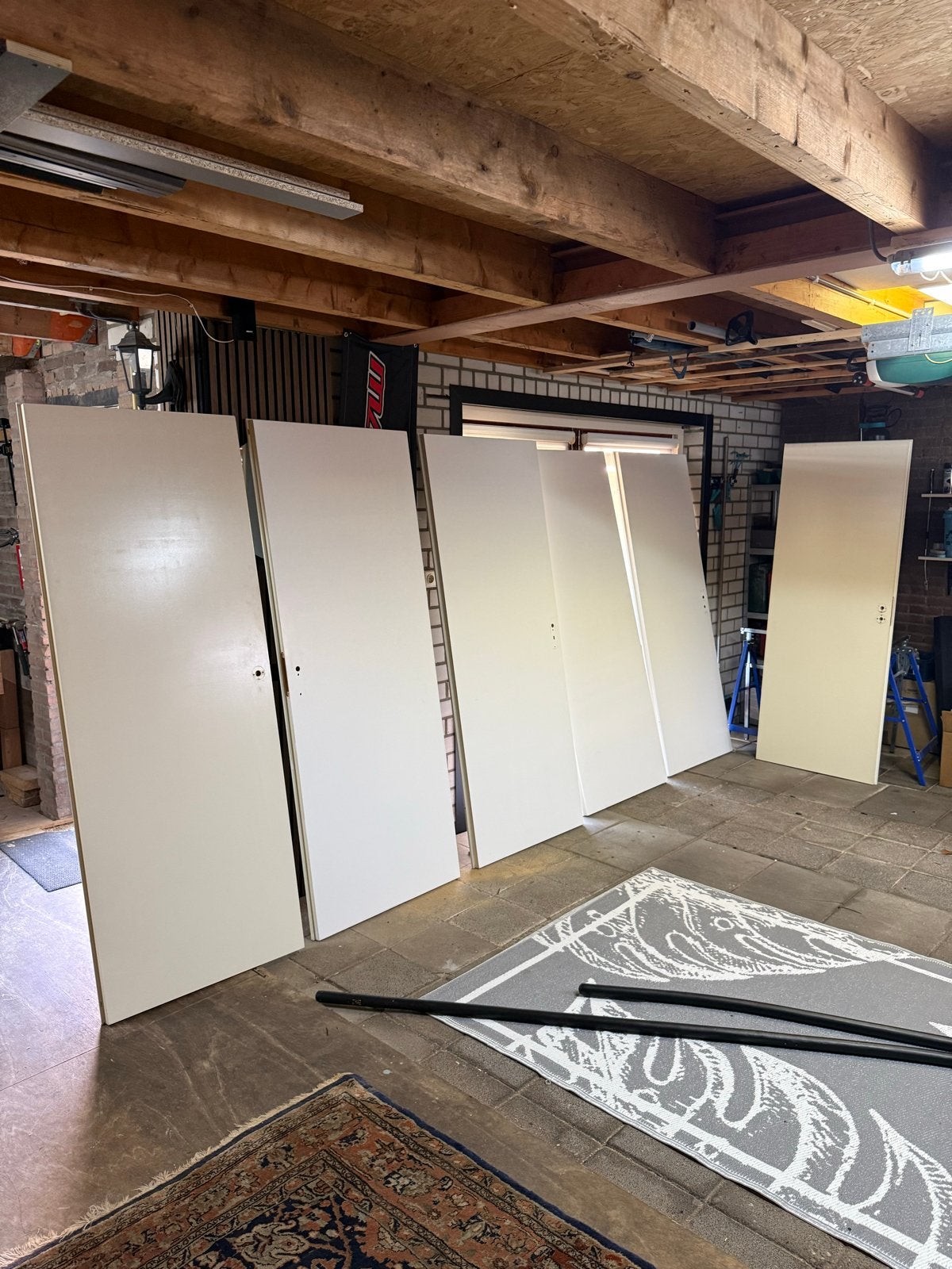 Set van 6 witte opdek deuren binnen, Ophalen, 80 tot 100 cm, Binnendeur, Zo goed als nieuw