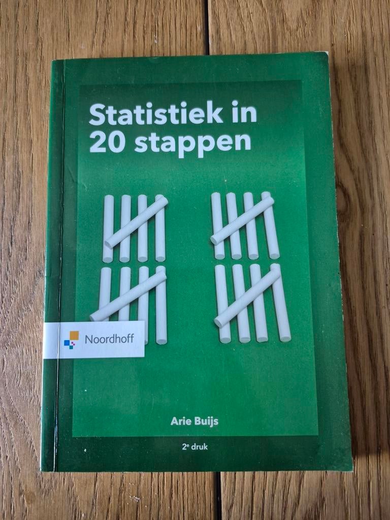 Statistiek in 20 stappen - Arie Buijs (2e druk), Boeken, Studieboeken en Cursussen, Gelezen, Arie Buijs, Gamma, HBO