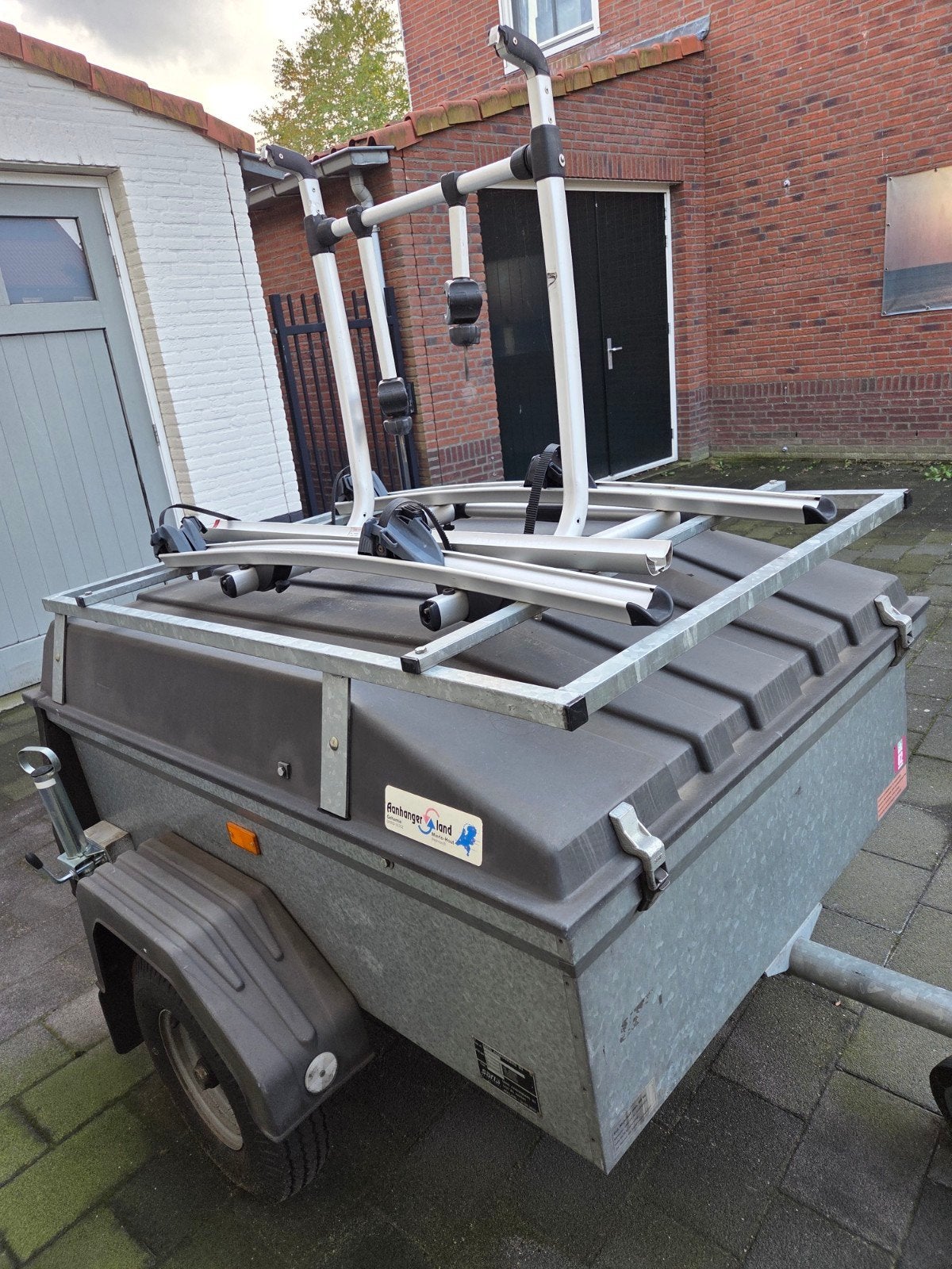 Aanhangwagen met fietsendrager, Ophalen, Gebruikt