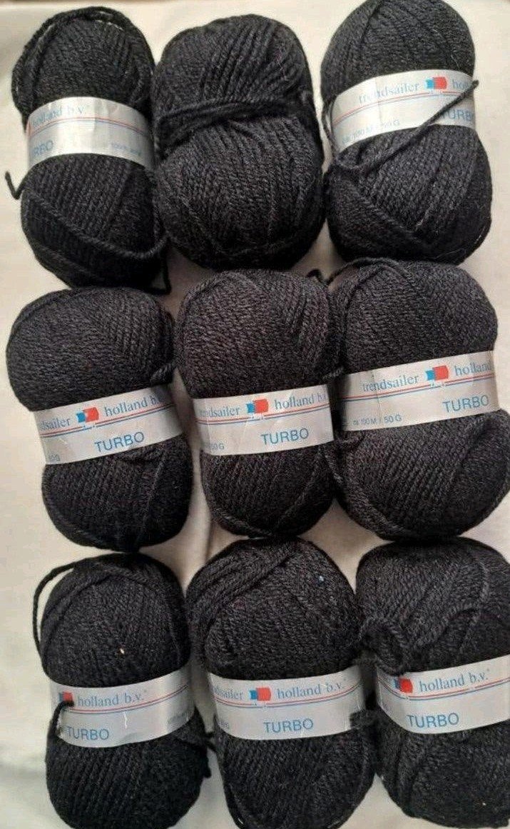 Holland Trendsailor Turbo garen - 9 bollen zwart, Ophalen of Verzenden, Nieuw, Breien of Haken, Wol of Garen